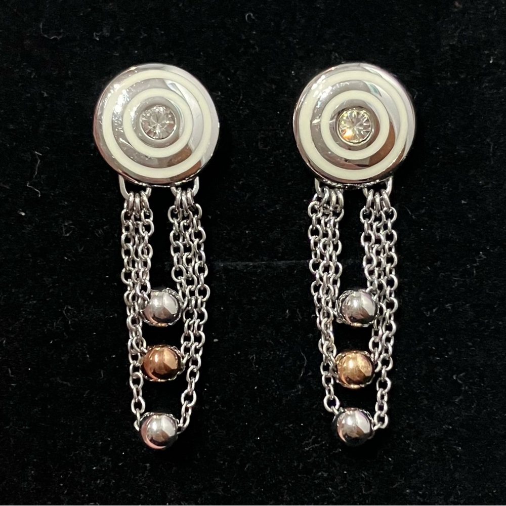 Swatch Bijoux Target CZ Dangle Earrings